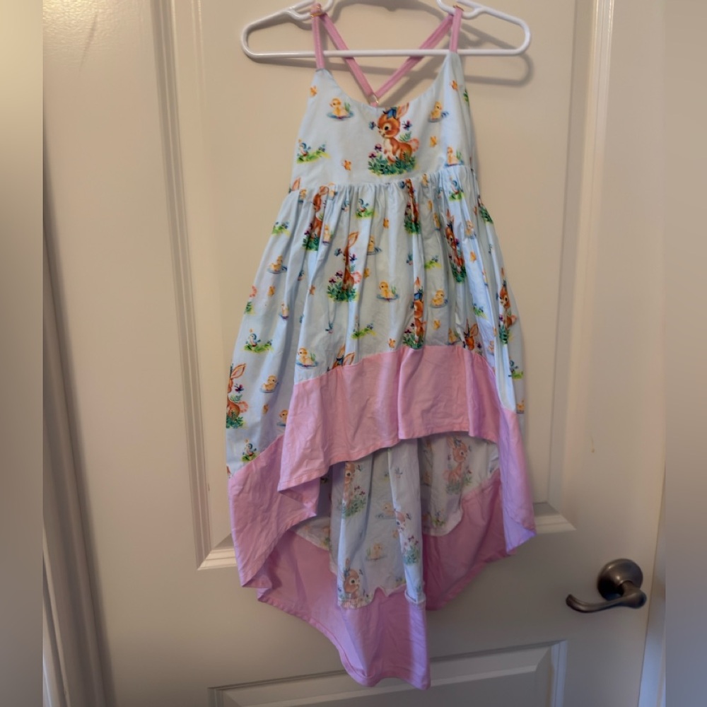2T Pleiades Easter bunny high low dress